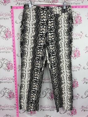 Jules & Leopold pants snake print Black and White Snake Print Pants